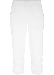 Baumwoll-Capri-Hose mit Bequembund und Raffung, bonprix