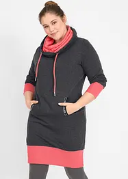 Robe sweat-shirt avec poche kangourou, bonprix