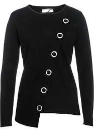 Pull en fine maille à rivets, bonprix