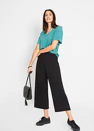 Jupe-culotte en bengaline avec taille large élastique, bonprix