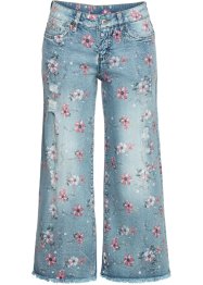 Culotte-Jeans mit Blumenprint, RAINBOW