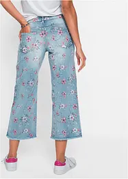 Culotte-Jeans mit Blumenprint, RAINBOW