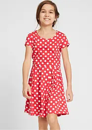 Robe T-shirt fille à pois, bonprix