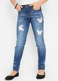 Mädchen Jeans mit Schmetterlings-Applikation, bonprix