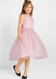 Midikleid  mit Spitzenbesatz, bonprix