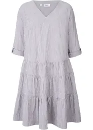 Robe-chemise courte finement côtelée, manches 3/4, bpc bonprix collection