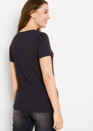 T-shirt coton en fil flammé, manches courtes, bpc bonprix collection