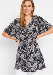 Shirt-Longtunika mit V-Ausschnitt und Kimono-Ärmeln, bpc bonprix collection