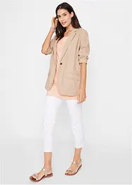 Leichter Long-Blazer mit Leinen, Loose Fit, bpc bonprix collection