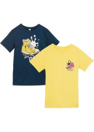 Jungen T-Shirt aus Bio-Baumwolle (2er Pack), bpc bonprix collection