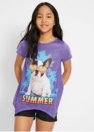 Mädchen T-Shirt mit Fotodruck und Zipfelsaum, bpc bonprix collection