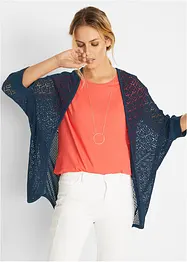 Gilet en maille à motif, manches 3/4, bonprix