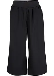 Pantalon en lin à empiècement taille confortable, longueur 3/4, bonprix