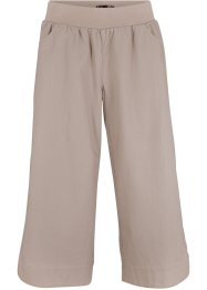 Pantalon en lin à empiècement taille confortable, longueur 3/4, bpc bonprix collection
