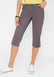 Baumwoll-Capri-Hose mit Bequembund und Knöpfen, bonprix