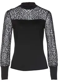 Haut à manches transparentes, motif animalier tendance, bonprix