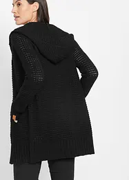 Longstrickjacke mit Kapuze, bonprix