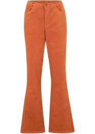 Pantalon évasé en velours côtelé extensible avec taille confortable, bpc bonprix collection