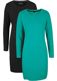 Jerseykleid aus Baumwolle mit Stretch (2er Pack), bonprix