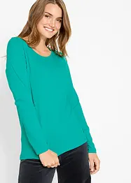 Lot de 2 T-shirts manches longues à col rond, bonprix
