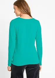 Lot de 2 T-shirts manches longues à col rond, bonprix