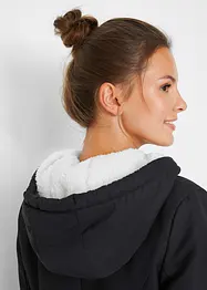 Jacke mit Teddyfell-Kapuze, bonprix