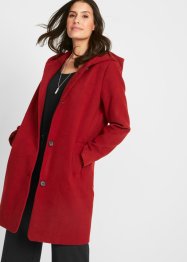 Manteau court imitation laine à capuche, bpc bonprix collection