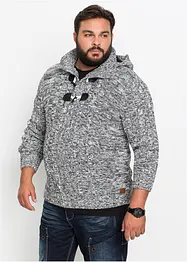 Pull coton à capuche en grosse maille, bonprix