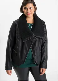 Lederimitat-Jacke mit Schalkragen, bonprix