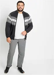 Gilet coton en maille motif norvégien, bonprix