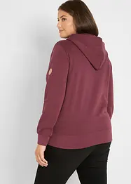 Sweat zippé à capuche, 100% coton, bonprix