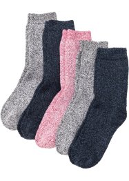 Lot de 5 paires de chaussettes thermo en éponge, bpc bonprix collection