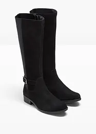 Bottes tige large en cuir, bonprix