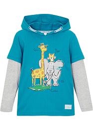 Jungen Layershirt mit Kapuze aus Bio-Baumwolle, bpc bonprix collection