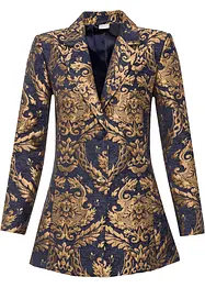 Manteau court en jacquard doré, taille courte, bonprix