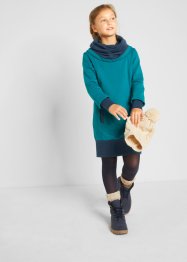 Mädchen Sweatkleid mit großem Kragen aus Bio-Baumwolle, bpc bonprix collection