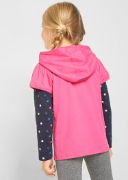 Mädchen Langarmshirt mit Kapuze Bio-Baumwolle, bpc bonprix collection