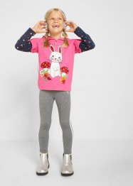 Mädchen Langarmshirt mit Kapuze Bio-Baumwolle, bpc bonprix collection