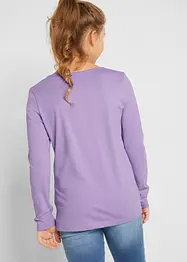 Mädchen Langarmshirt (2er Pack) aus Bio-Baumwolle, bonprix