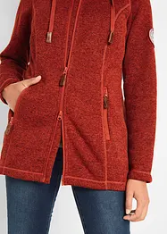 Strick-Fleecejacke mit Kapuze, bonprix