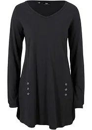 Baumwoll-Longshirt in A-Linie, bonprix