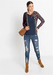 Langarmshirt mit Knöpfen, bonprix