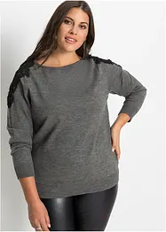 Pullover mit Spitze, bonprix