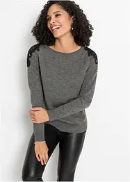 Pull à dentelle, bonprix