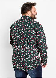Chemise manches longues à imprimé Noël, Slim Fit, RAINBOW