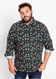 Chemise manches longues à imprimé Noël, Slim Fit, RAINBOW