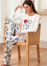 Pyjama mit Flanellapplikation, bonprix