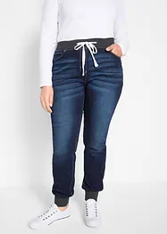 Jean Boyfriend extensible à empiècement taille côtelé, bonprix