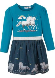 Mädchen Jerseykleid mit Organza, bpc bonprix collection