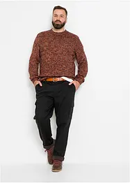 Pantalon cargo thermique Regular, extensible, droit, bonprix